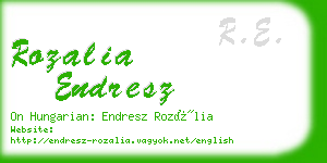 rozalia endresz business card